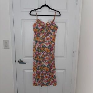 Lush Multicolor Floral Midi Dress